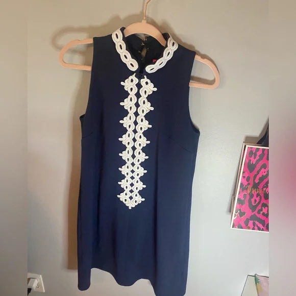 Lilly Pulitzer Navy and White Dress - Picture 6 of 9